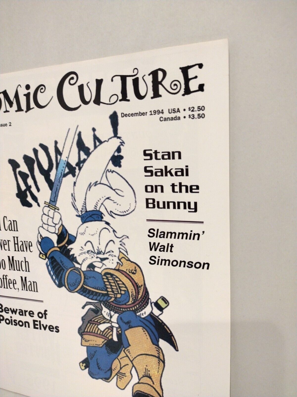 Comic Culture v2 #2 (1994) Comic Magazine Stan Sakai Usagi Yojimbo Walt Simonson