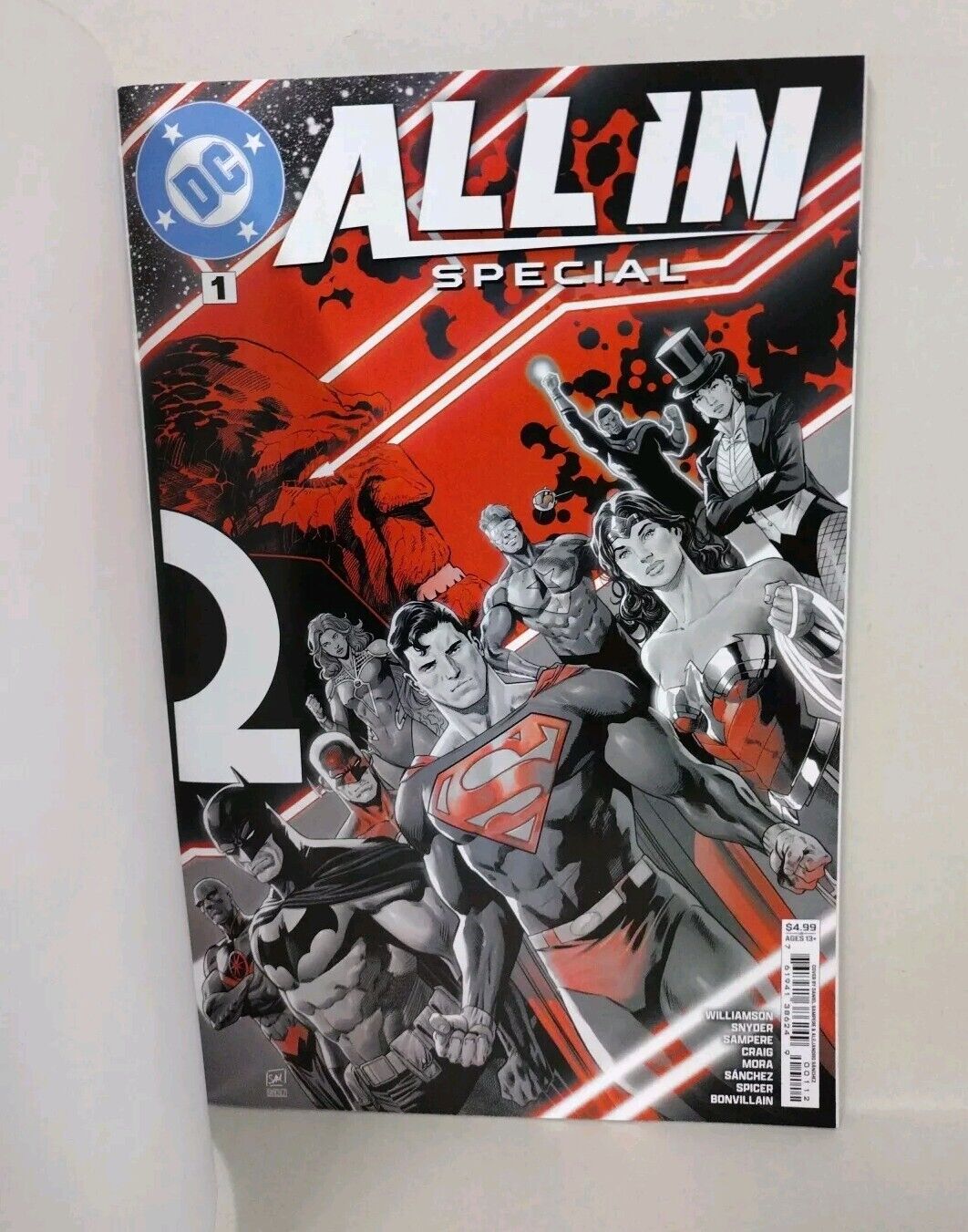 DC All In Special 1 (2024) Sketch Var Cover Comic W Original DCastr Hawkman Art