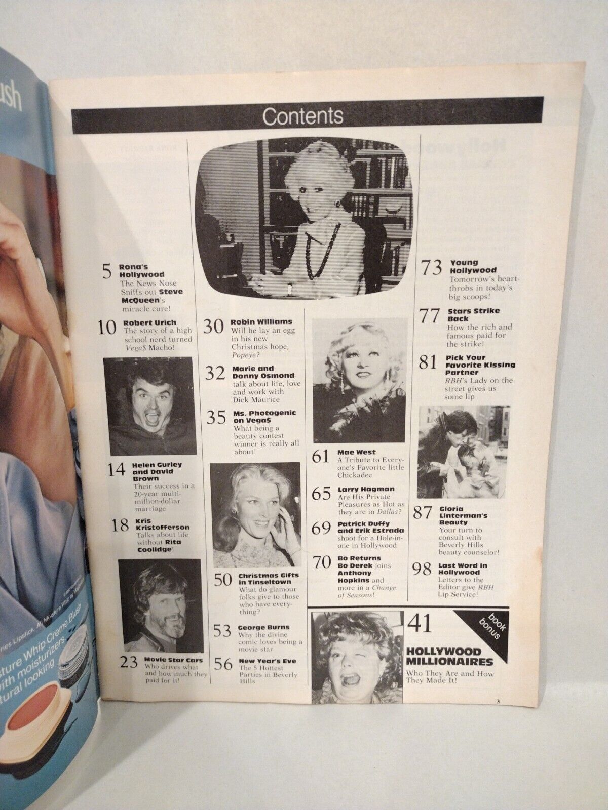 Rona Barrett's Hollywood (Jan, 1981) Magazine Robin Williams Popeye Article