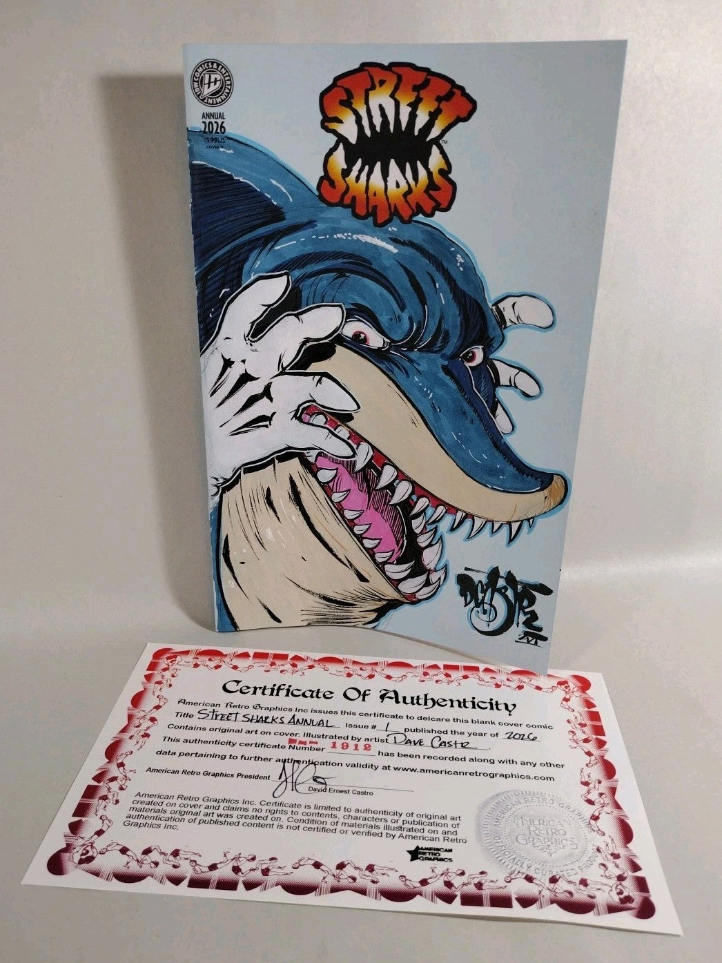 Street Sharks Annual 1 IDW Comic Sketch Cover Var W Original DCastr Ripster Art