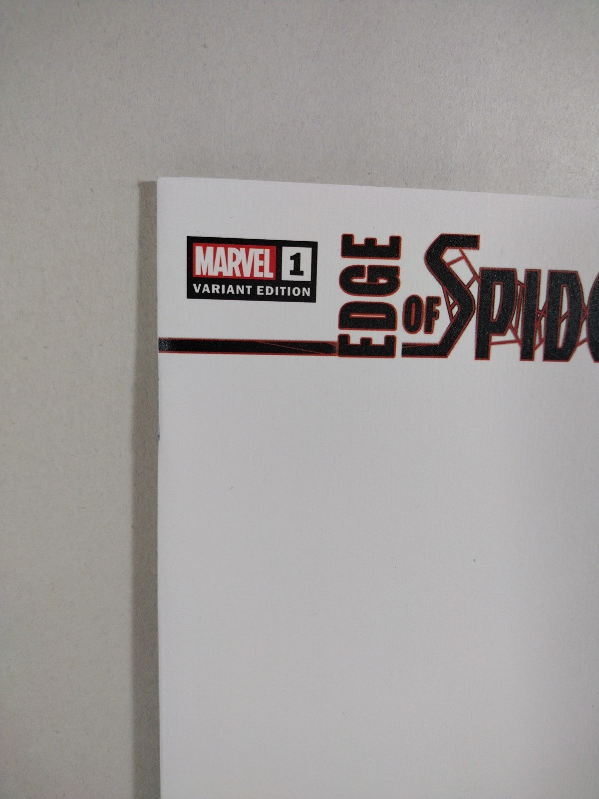 Edge Of The Spider-Verse #1 (2022) Marvel Blank Variant Cover Comic NM