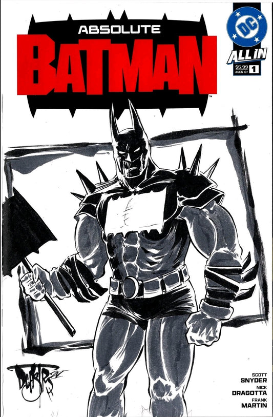 Absolute Batman 1 (2024) DC Comic Sketch 4th Variant Cover W Original DCastr Art