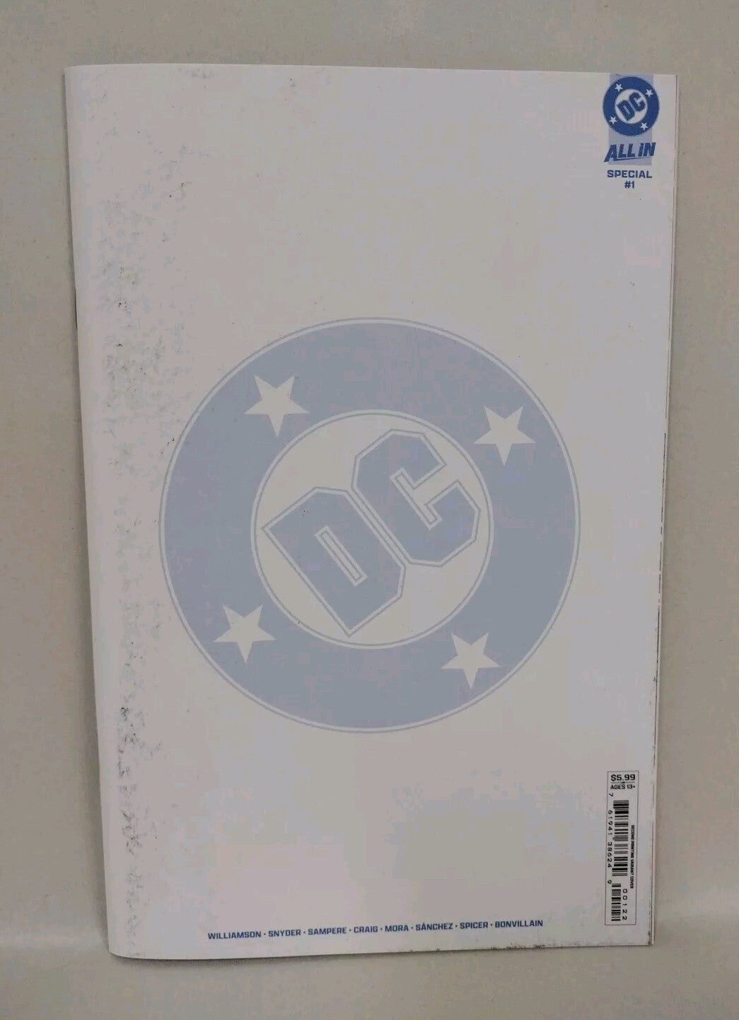 DC All In Special 1 2024 Sketch Cover Comic W Original DCastr Hawk And Dove Art