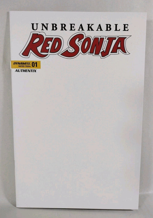 Unbreakable Red Sonja #1 (2022) Dynamite Blank Sketch Variant Cover Comic New NM
