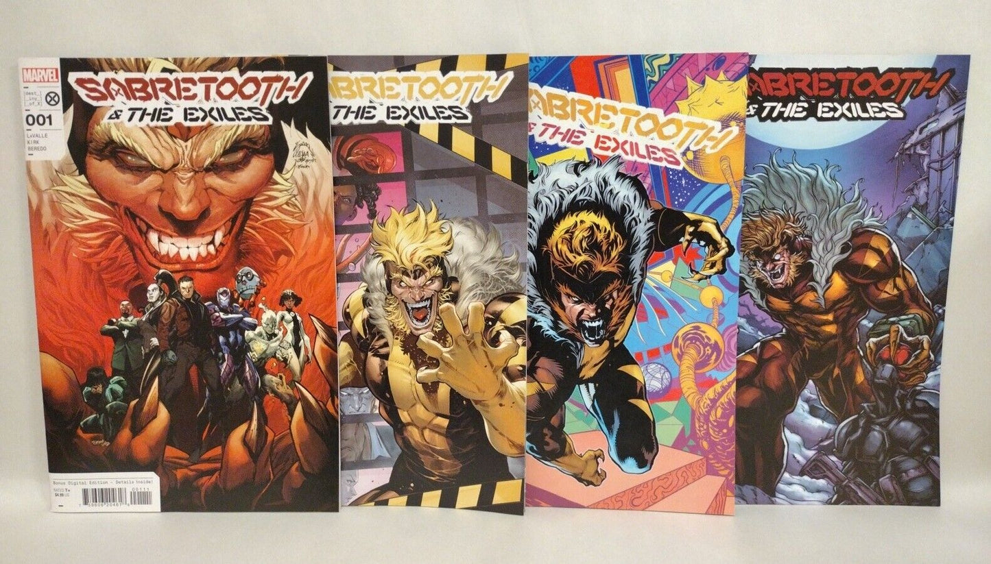 Sabretooth & the Exiles (2023) Marvel Comic Lot Set 1 2 3 4 Variant Set VF-NM