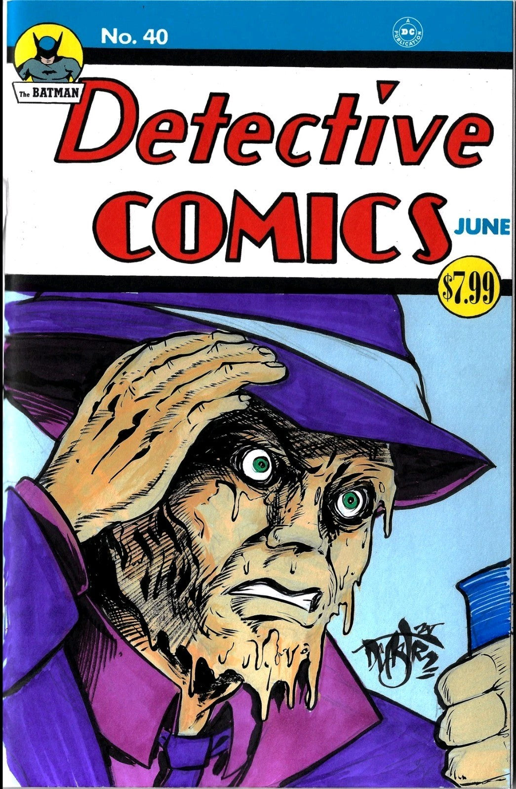 Detective Comics #40 (2025) DC Sketch Cover Variant W Original Dave Castr Art