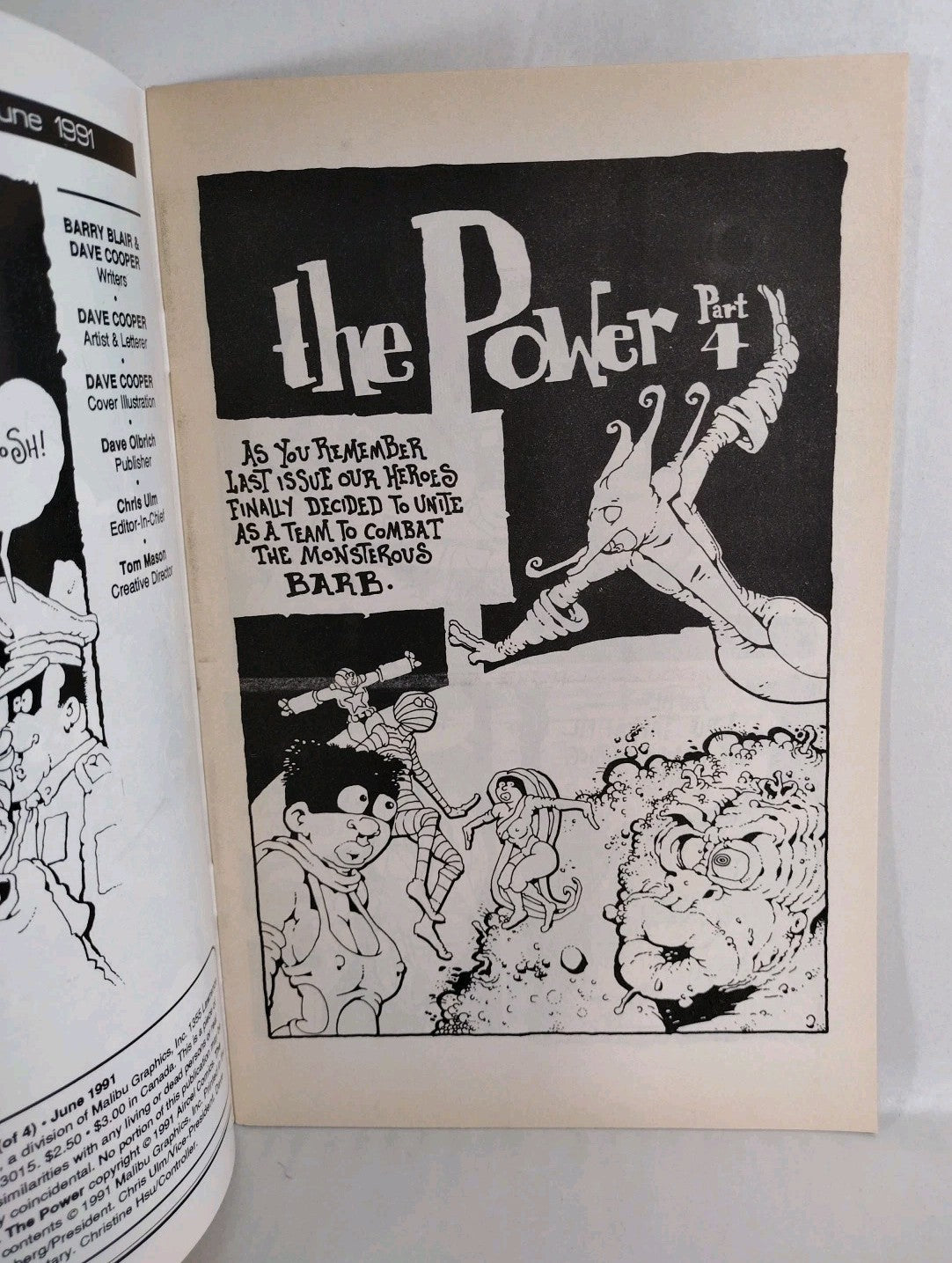 The Power #1 2 3 4 Complete Limited Series Set (1990) Dave Cooper Aircel Comics 