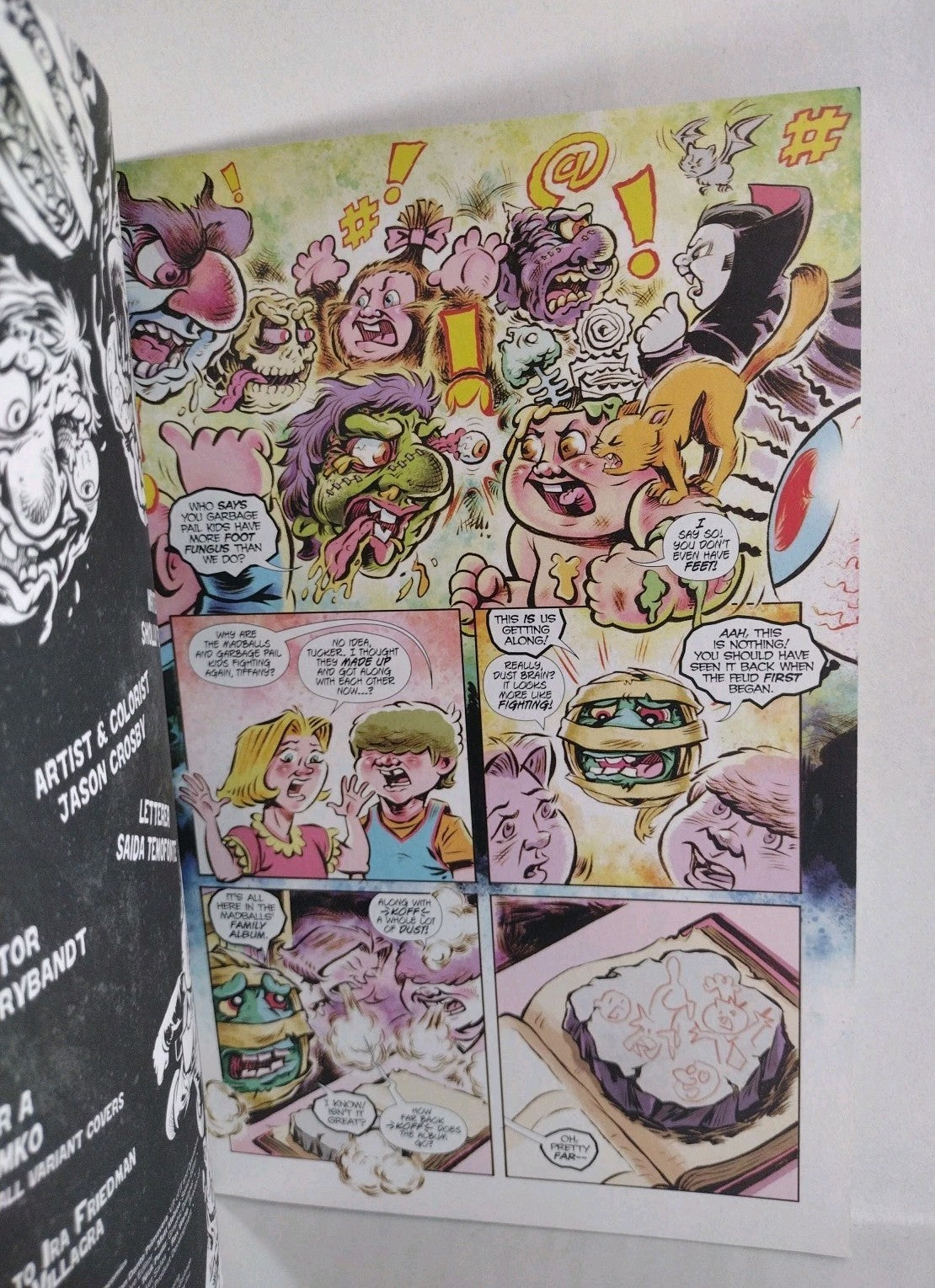 Madballs vs Garbage Pail Kids Time Again Slime Again #1 White Blank Variant NM
