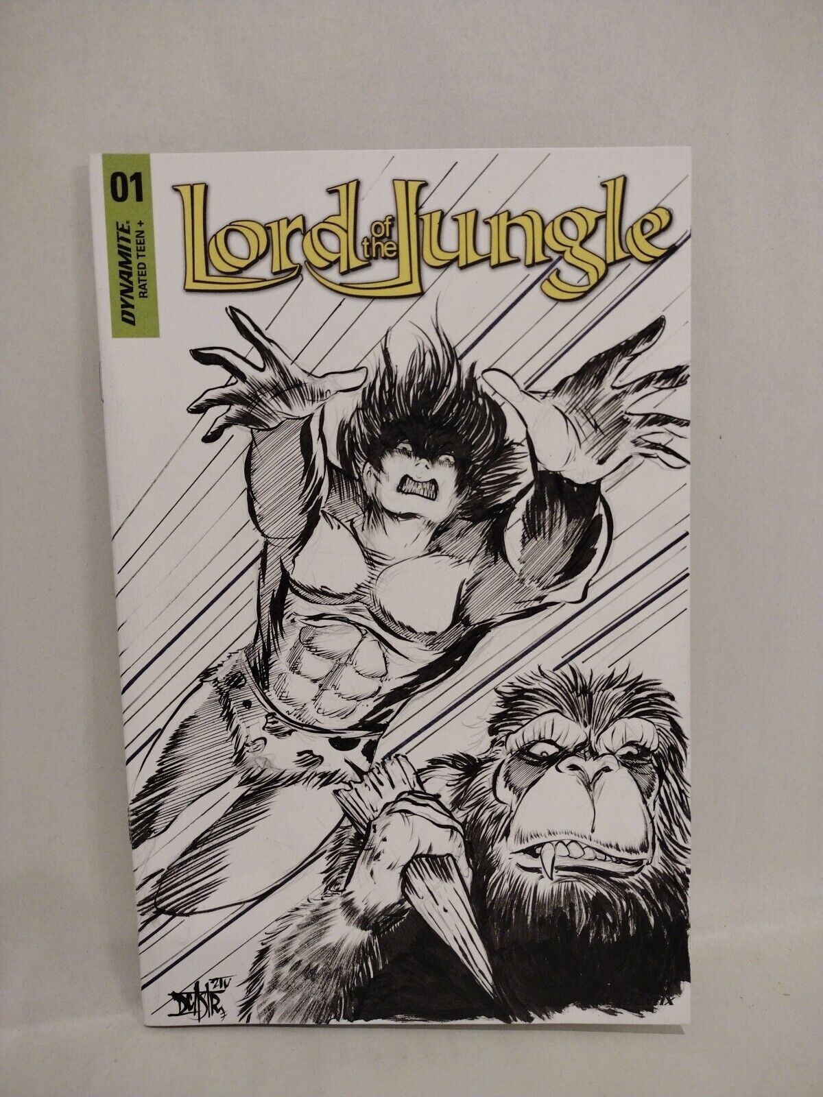 Lord Of The Jungle #1 (2022) Dynamite Sketch Cover Variant Comic W Original Art 