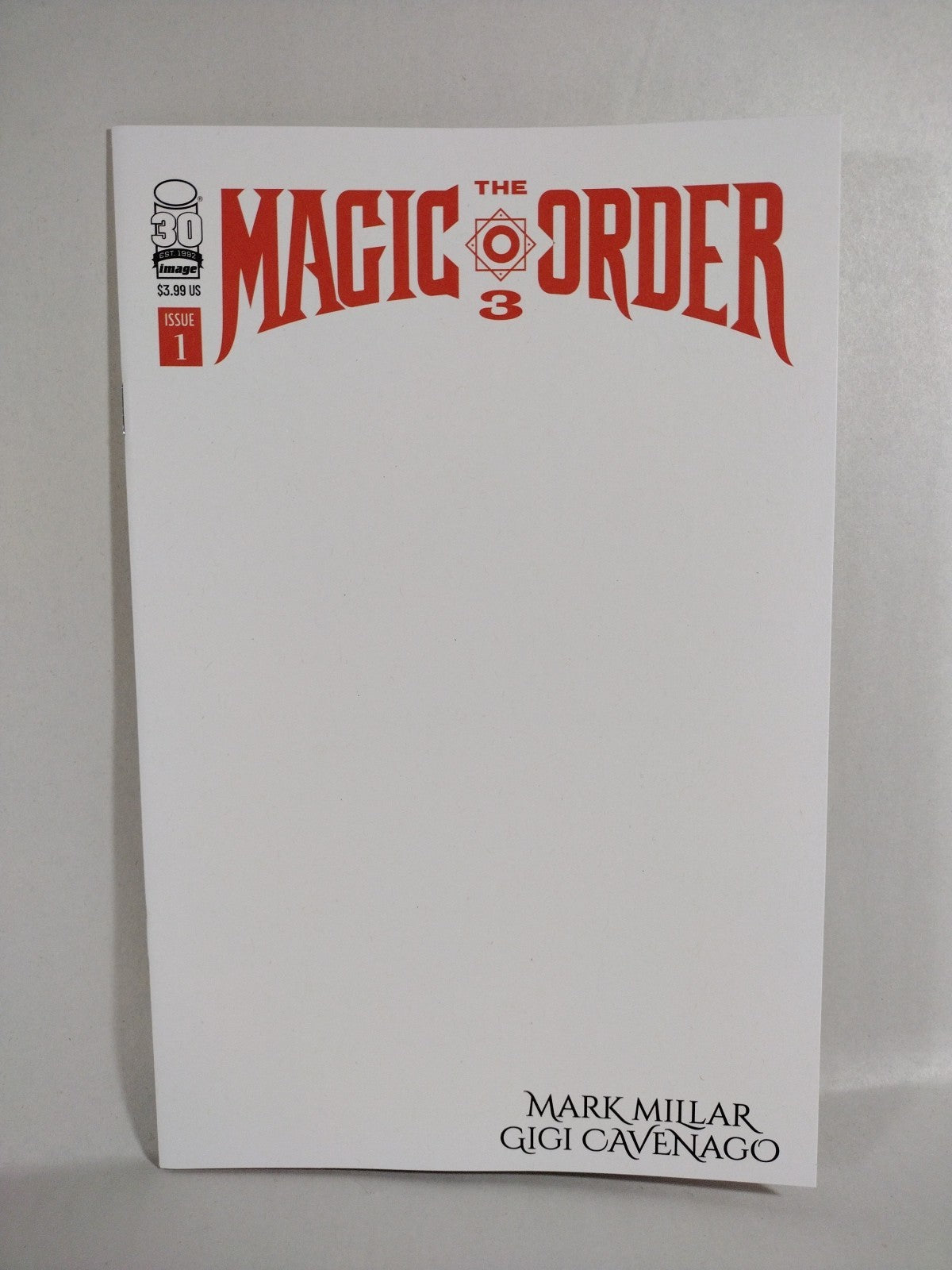 Magic Order 3 #1 (2022) Image Blank Variant Cover Comic Millarworld New NM