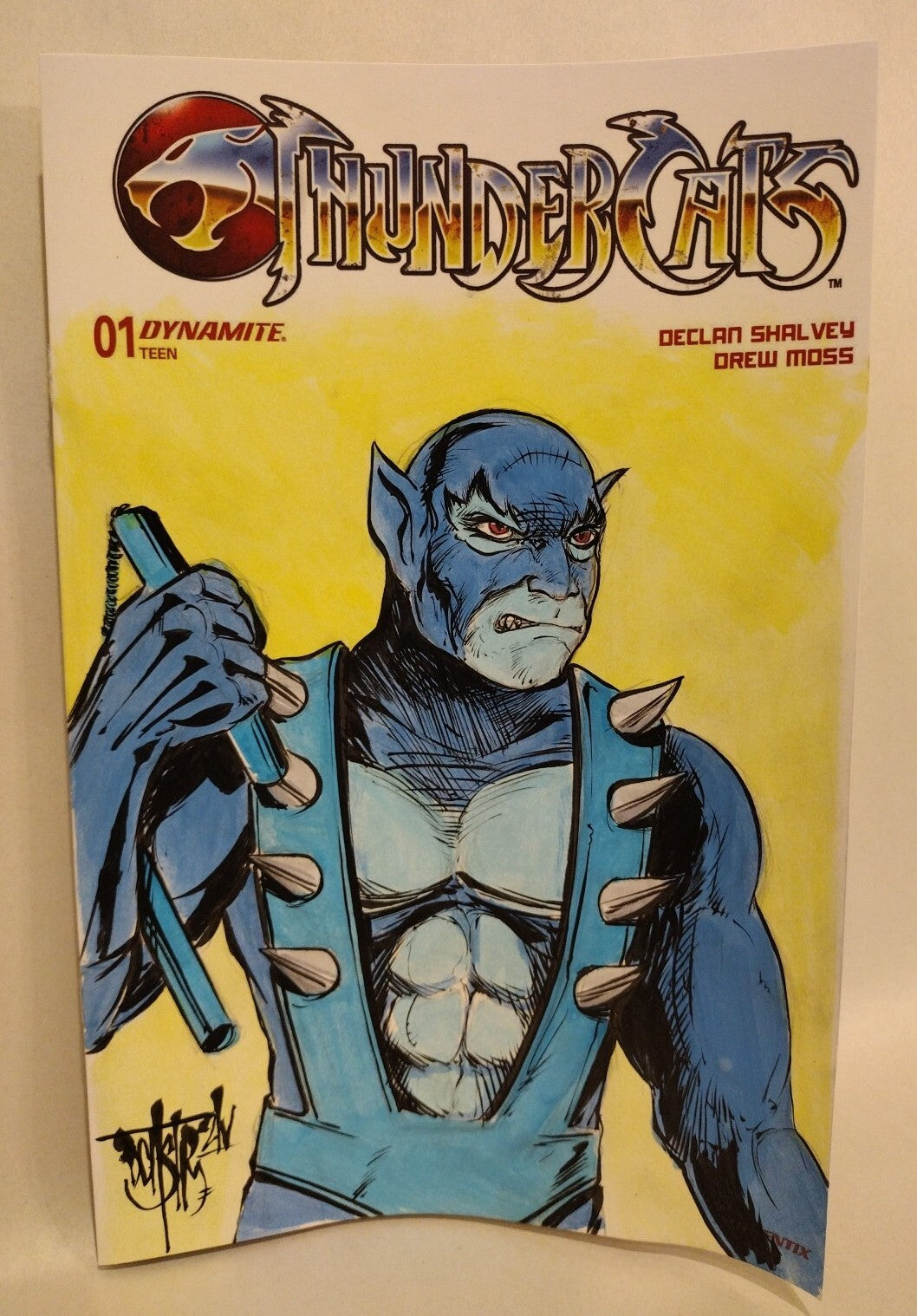 Thundercats #1 (2024) Dynamite Sketch Cover Comic W Original DCastr Panthro Art