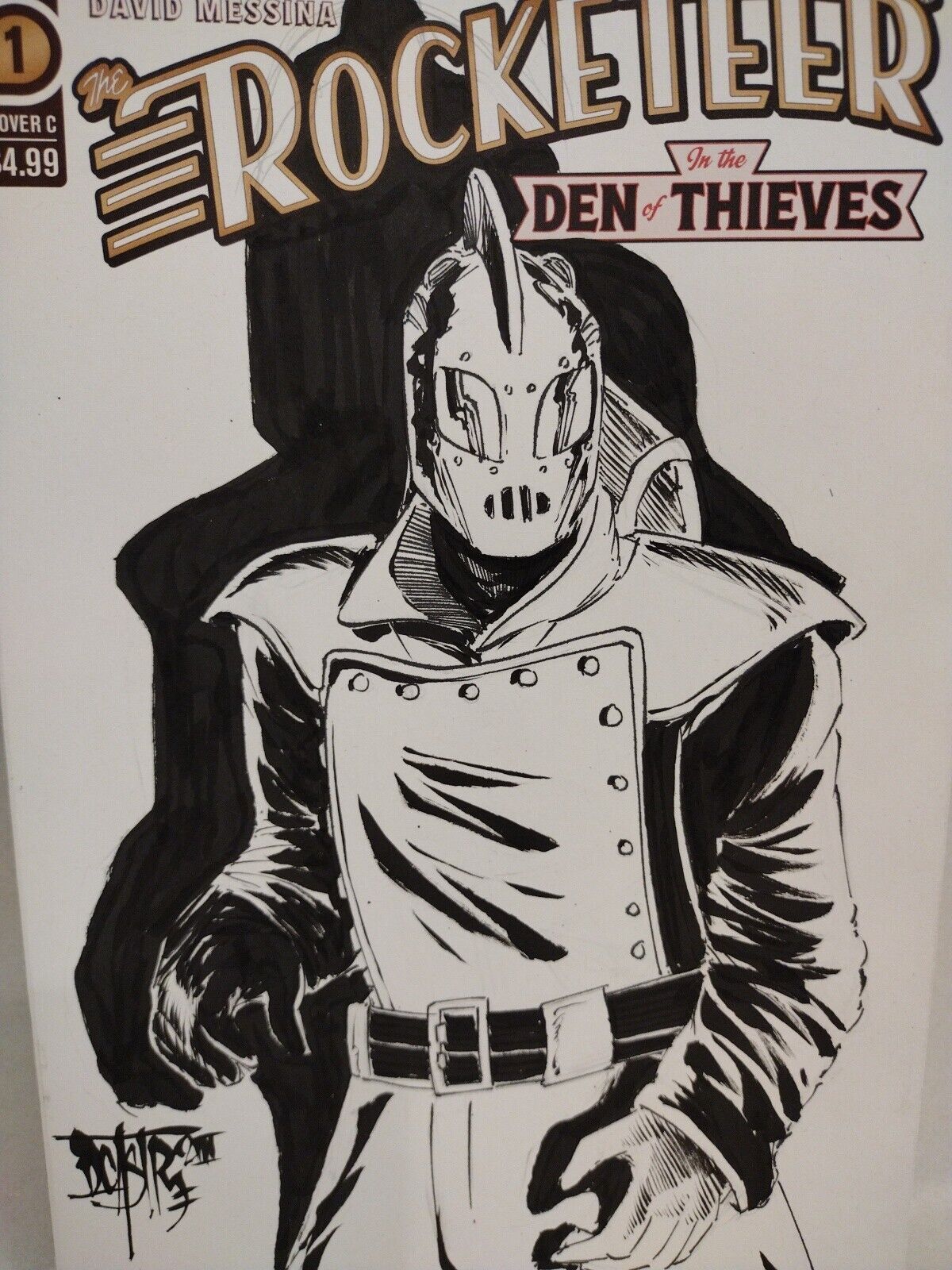 Rocketeer Den of Thieves #1 (2023) IDW Sketch Variant Cover Comic W Original Art