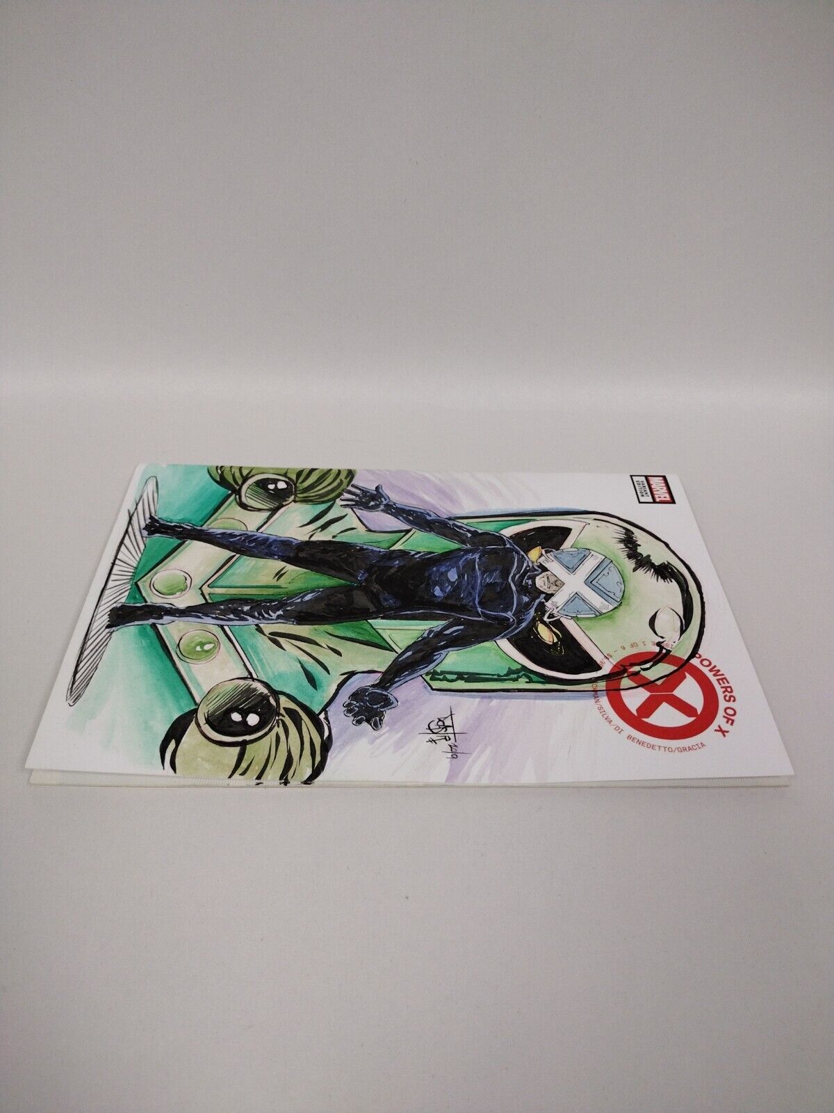 Power of X #1 (2019) Blank Cover Variant Comic w Original Art DCastr 