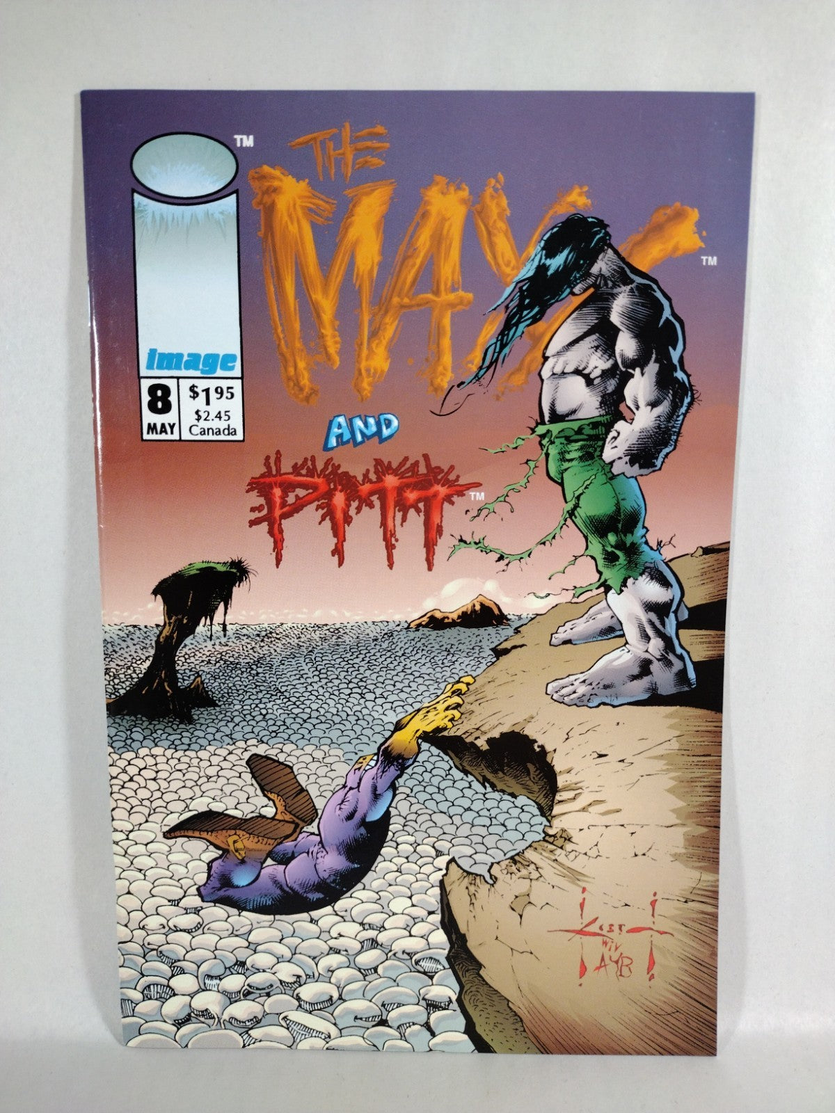 Pitt 1993 Image Comic Dale Keown Newsstand Variant Set #1 2 3 4 5 Maxx #8 Inside