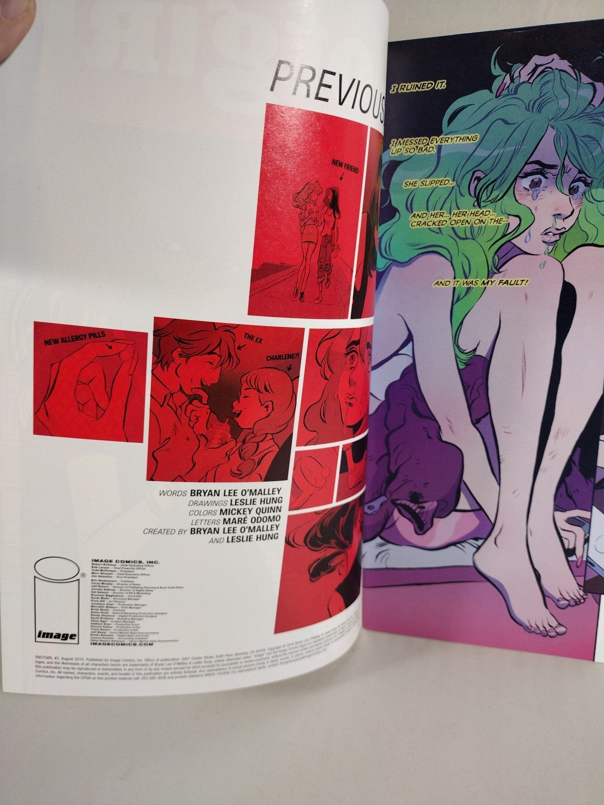 Snot Girl (2016) Image Comic Lot Set #1 2 Bryan Lee O'Malley VF-NM