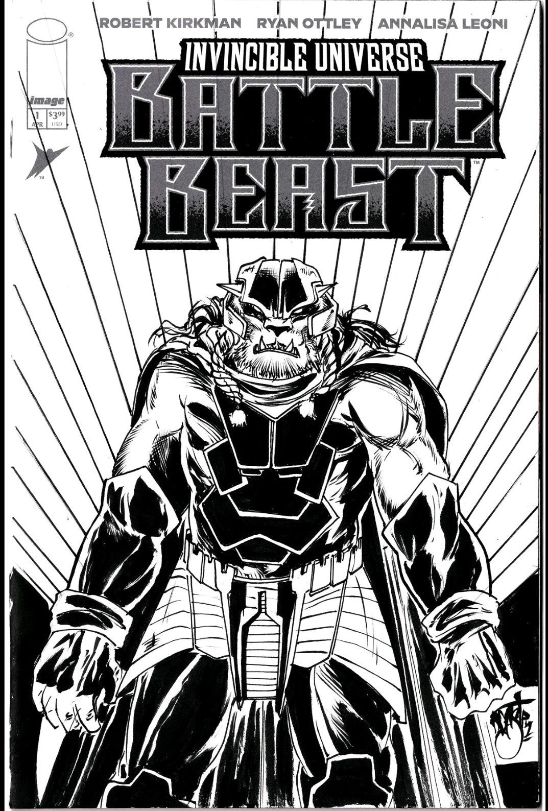Battle Beast #1 (2025) Image Comic Sketch Variant Cover W Original DCastr Art