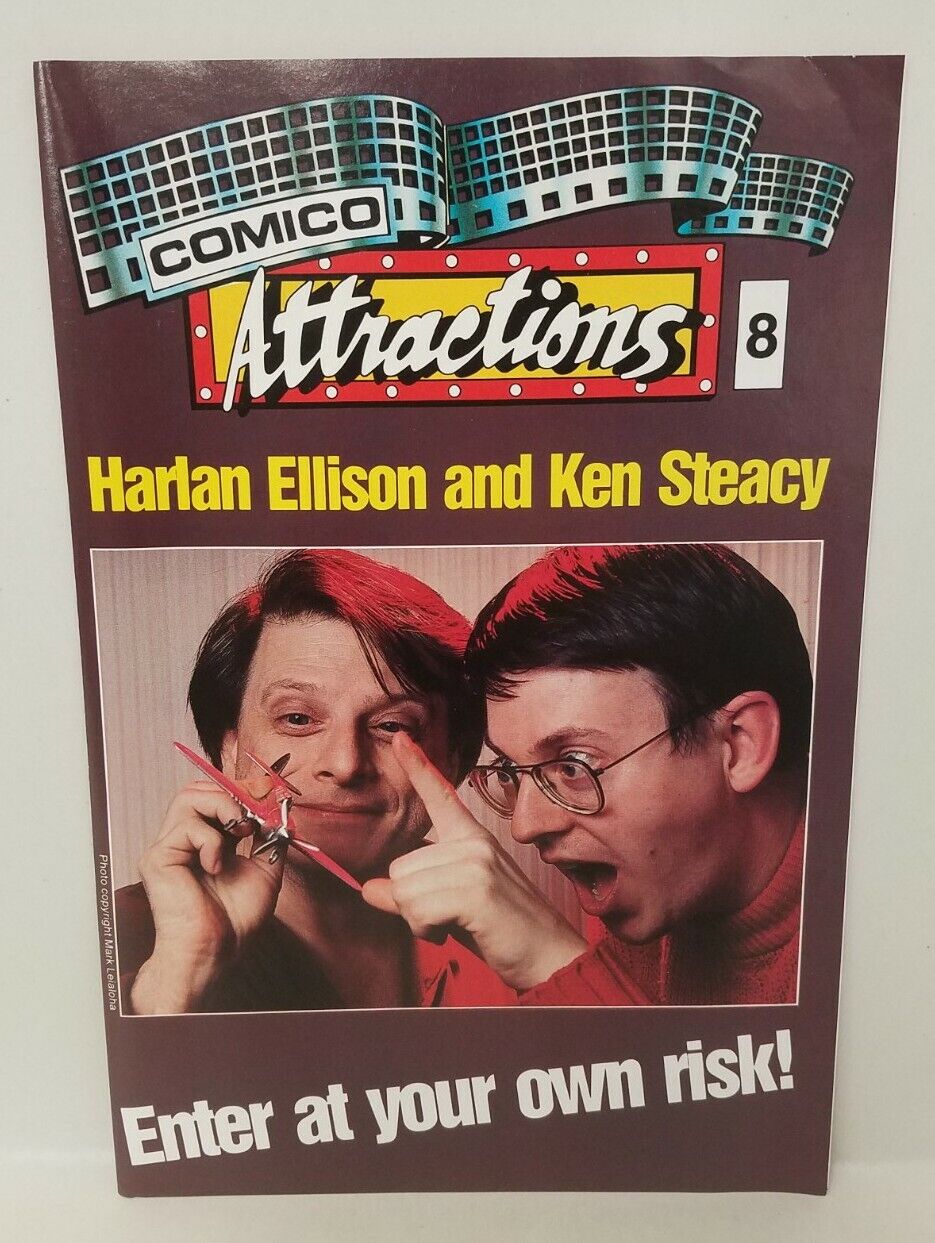 COMICO ATTRACTIONS #8 (1987) Comic Previews Harlan Ellison Ken Steacy Photo Cvr