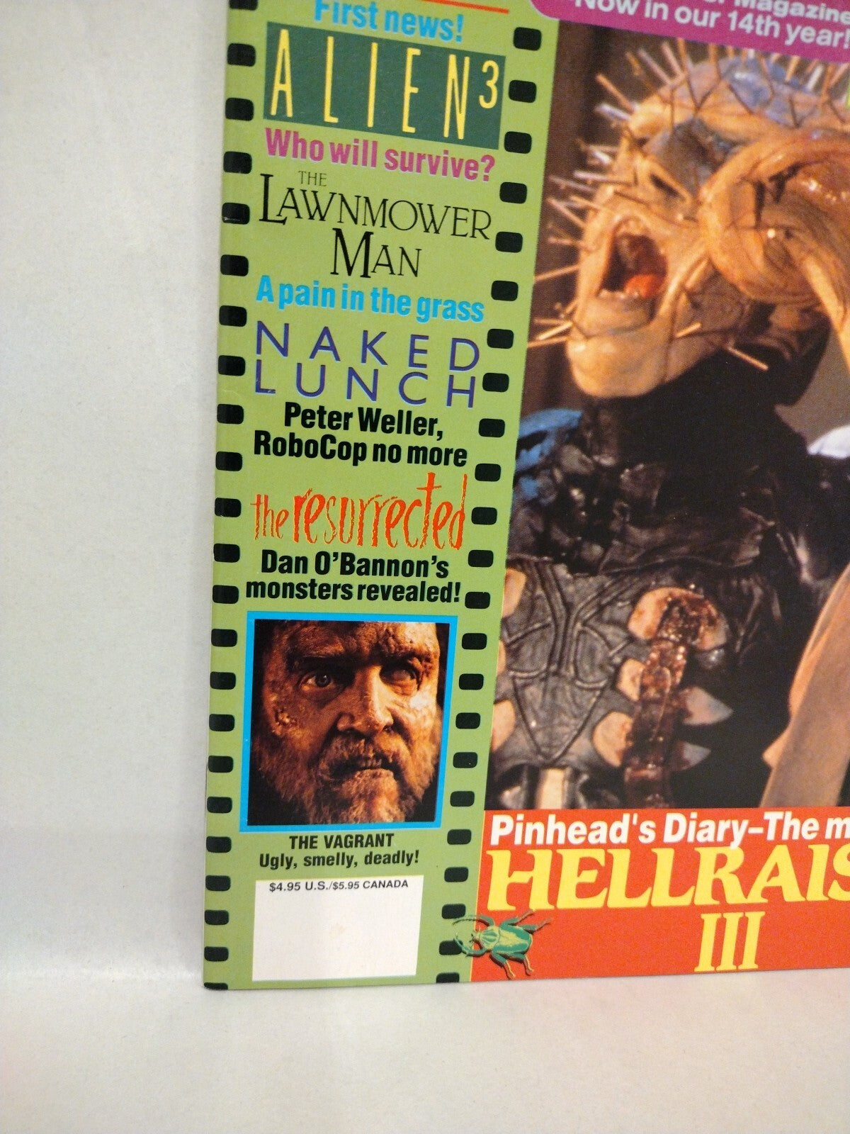 FANGORIA Magazine #112 (1992) Hellraiser III Naked Lunch Alien 3 Sleepwalkers 