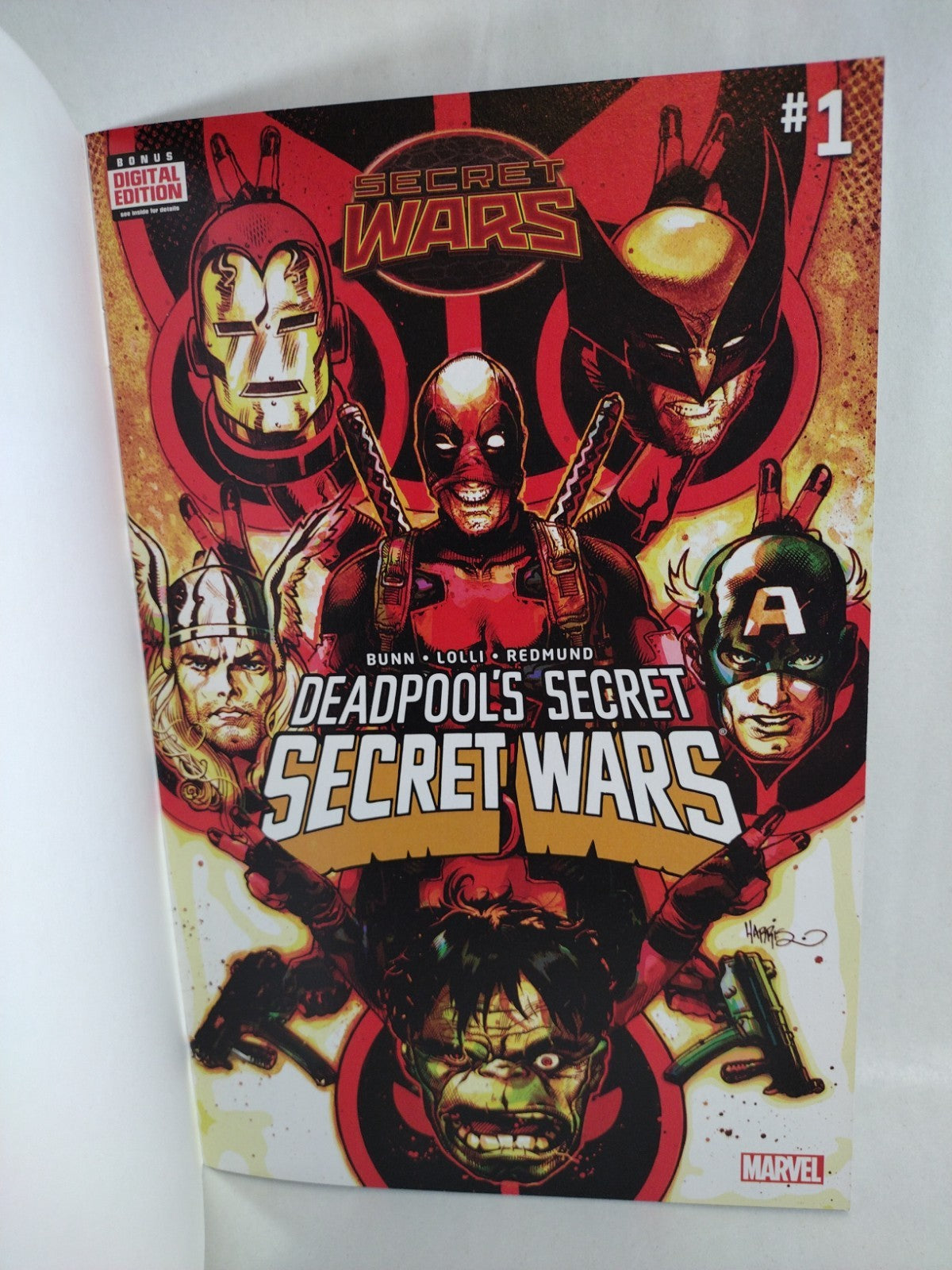 Deadpool's Secret #1 (2015) Marvel Secret Wars Blank Sketch Variant Cover Comic