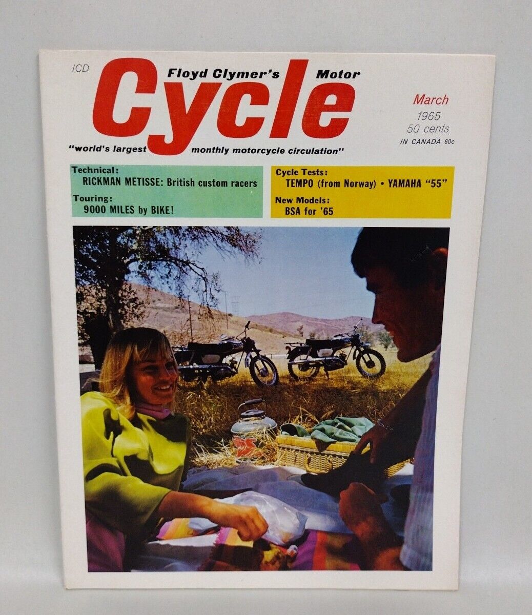 Cycle (1965) Motorcycle Magazine Floyd Clymer Lot March April May