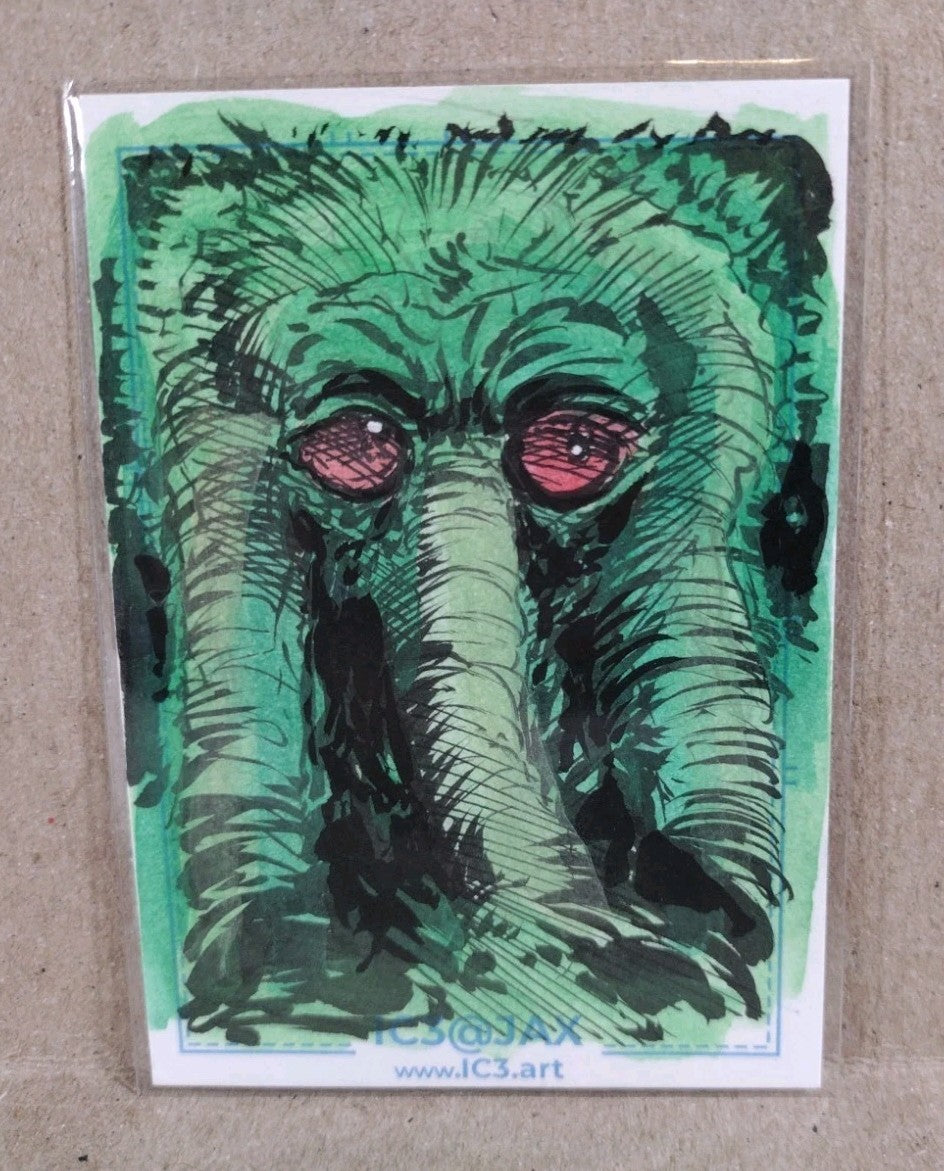 CAF IC3 (2026) JAX Convention Sketch Card W Original Dave Castr Man-Thing Art