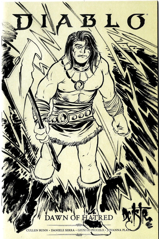 Diablo Dawn Of Hatred #1 Titan Comic 2026 Sketch Cover Var W Original DCastr Art