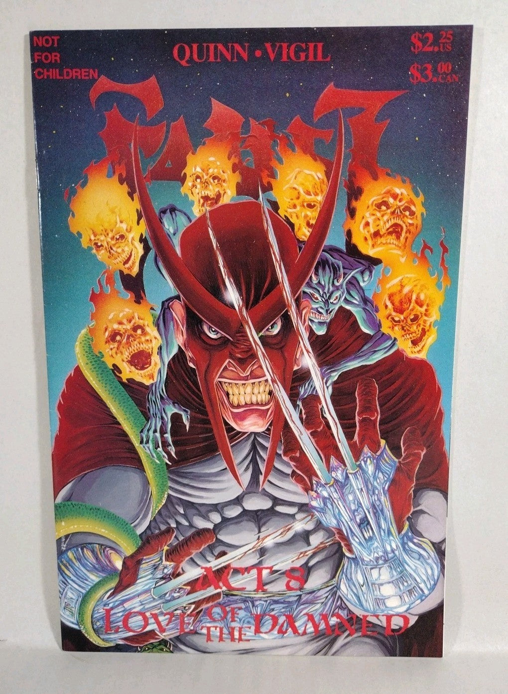 FAUST LOVE OF THE DAMNED Act 8 (1991) Rebel Studios Comic Tim Vigil 1st Print VF