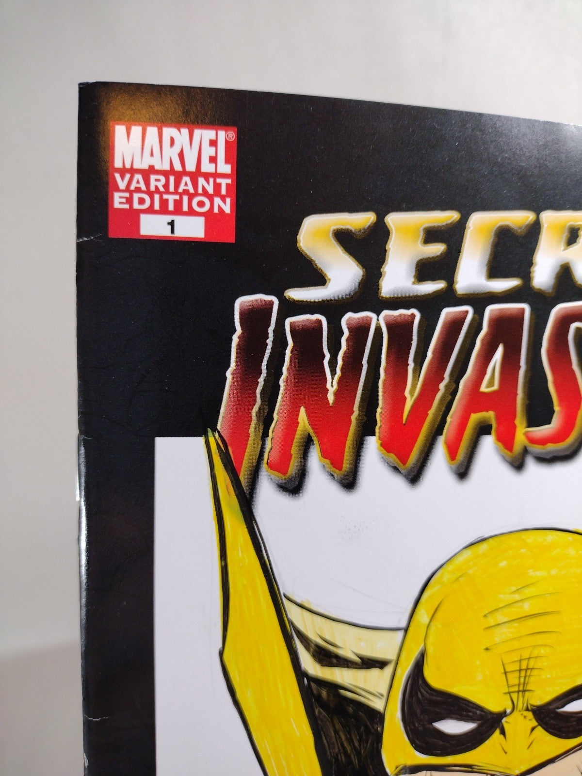Secret Invasion #1 (2008) Marvel Sketch Cover W Original DCastr Iron Fist Art