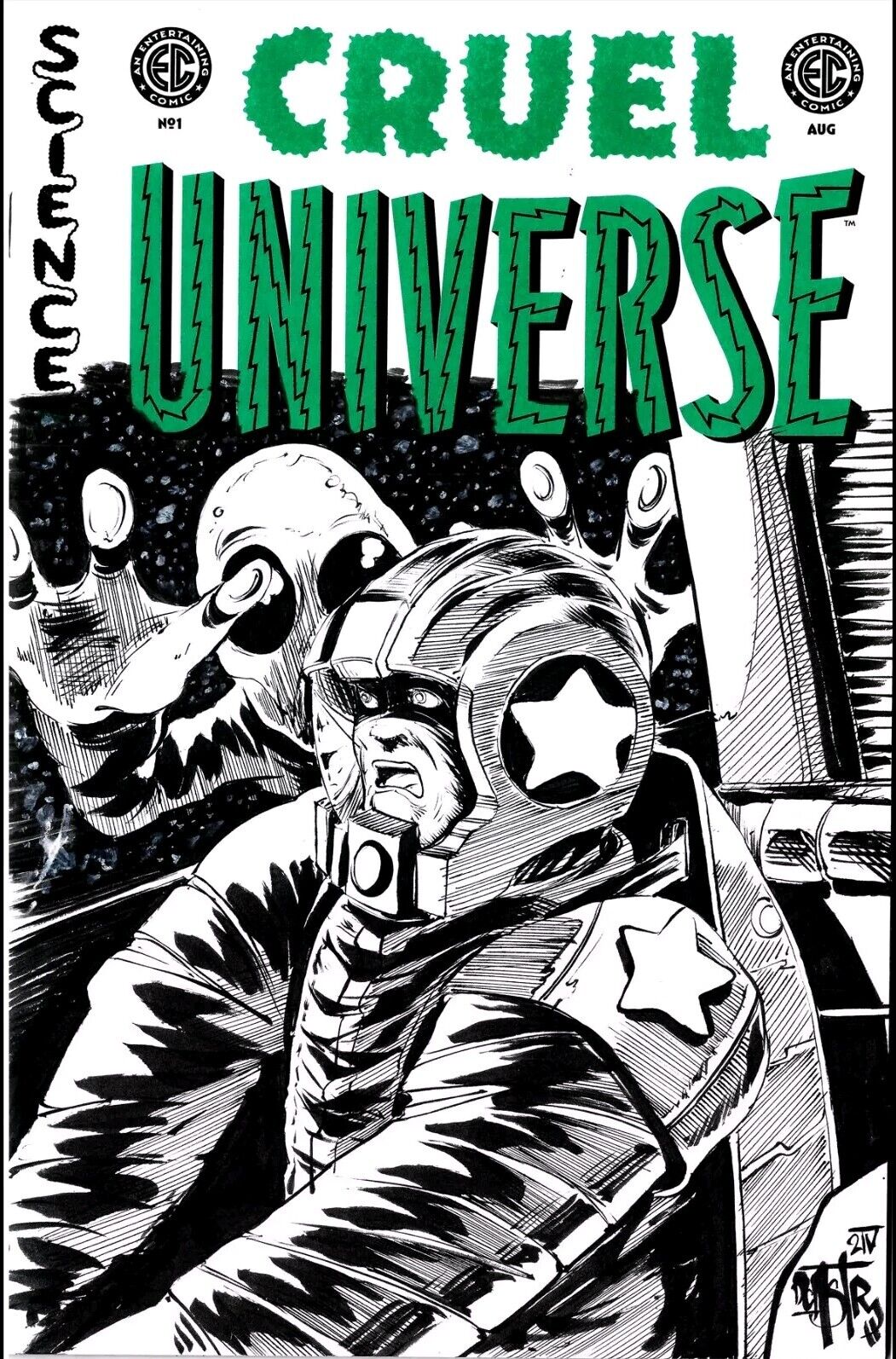 Cruel Universe #1 (2024) Oni EC Comic Sketch Cover Variant W Original DCastr Art