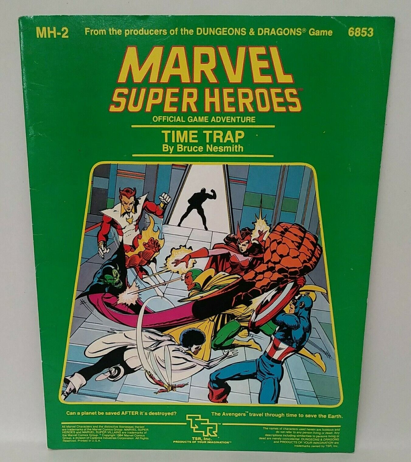 Marvel Super Heroes (1984) MH-2 Time Trap Official Game Adventure 6853 TSR