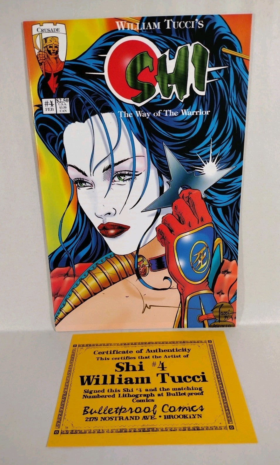 Shi Way Of The Warrior 1995 Crusade Comic Signed Lot 1 2 3 4 5 6 7 Set W Prints