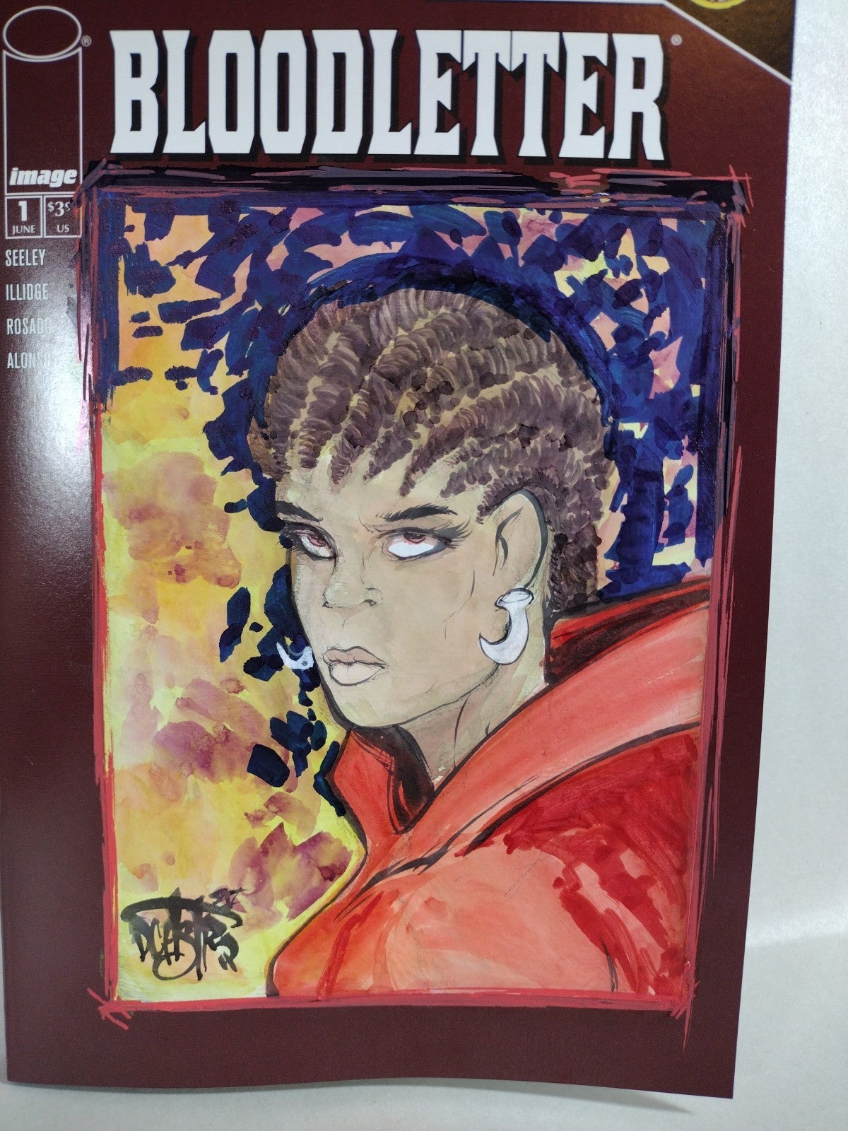 Bloodletter #1 (2025) Image Comic Sketch Cover Variant W Original Dave Castr Art