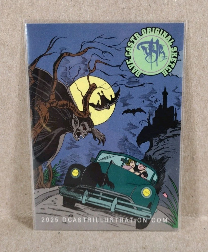 Dave Castr Crusin (2025) OAC Sketch Card W Original DC Comic Etrigan Demon Art