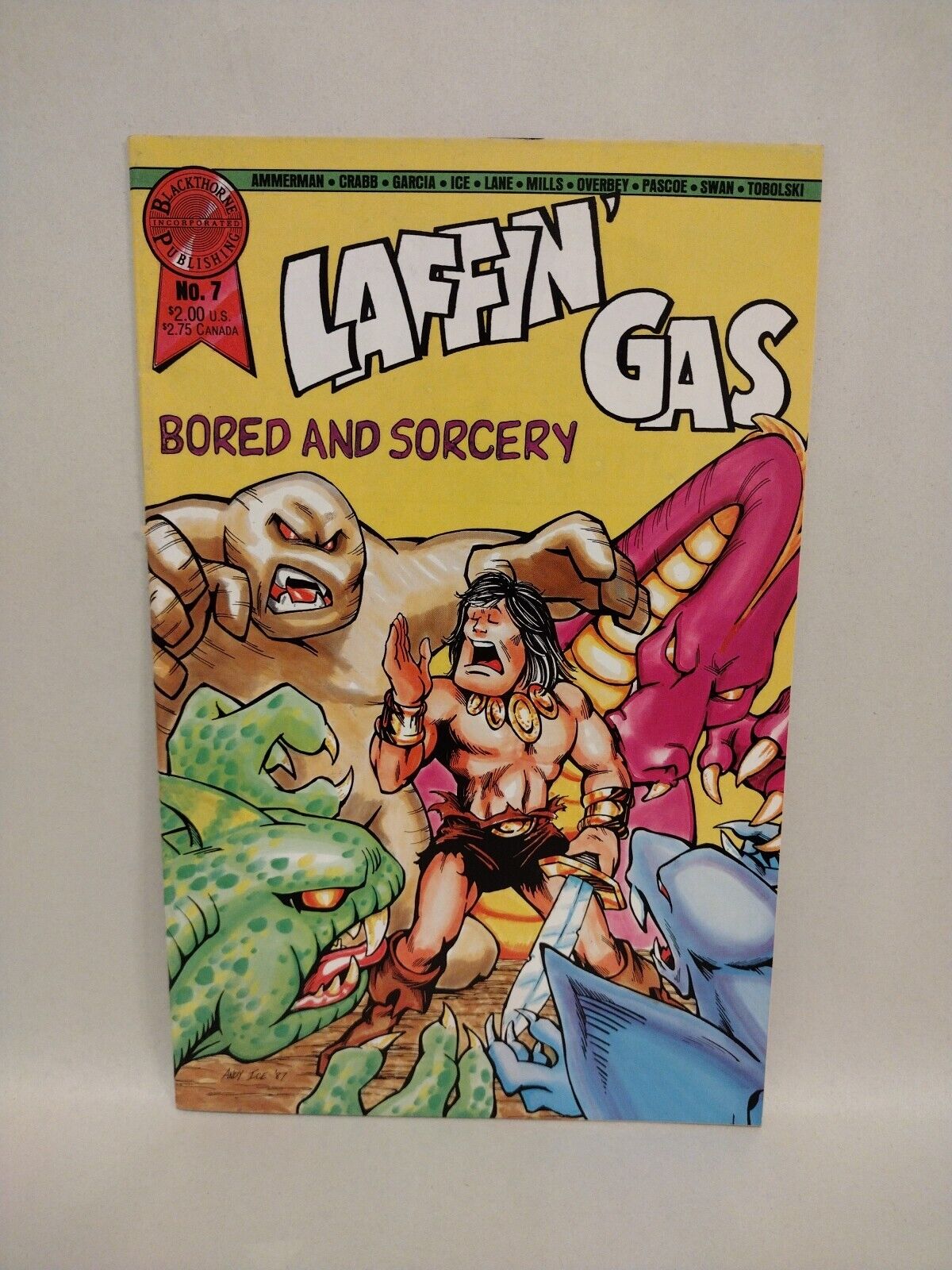 Laffin' Gas #1-5 7 (1986) Blackthorne Comic Parody Lot Cerebus Batman He-Man 