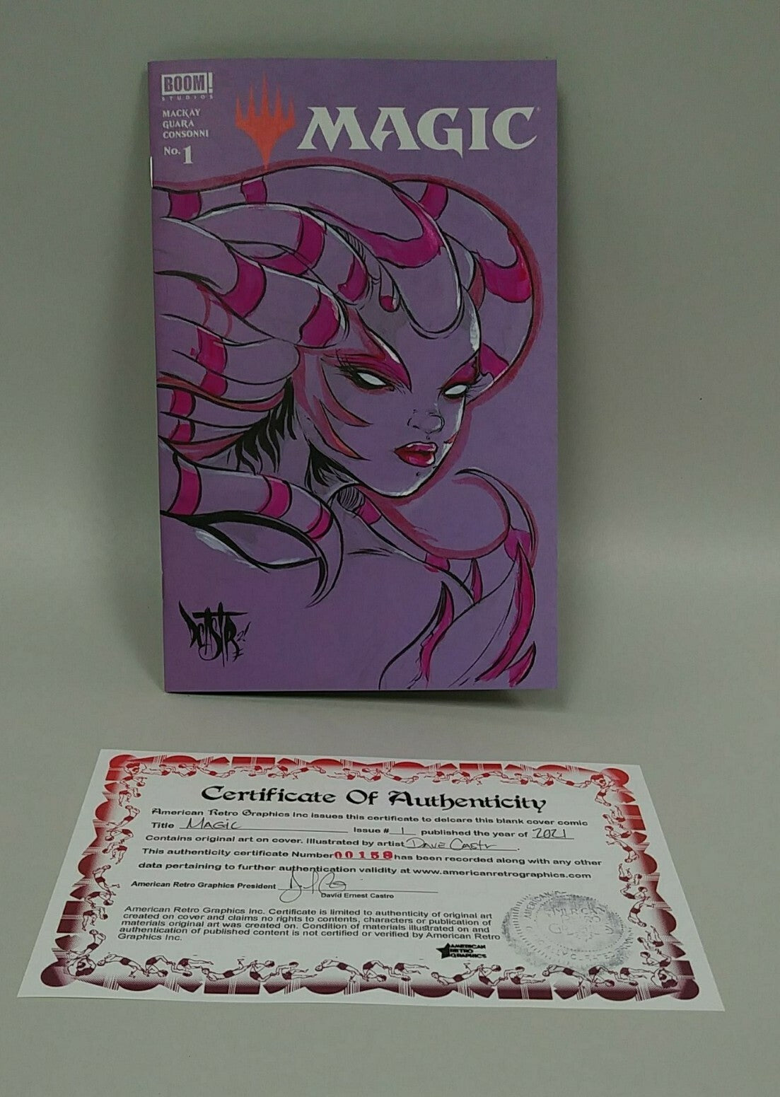 Magic #1 (2021)  Boom Sketch Cover Variant Comic W Original DCastr Art ARG MTG