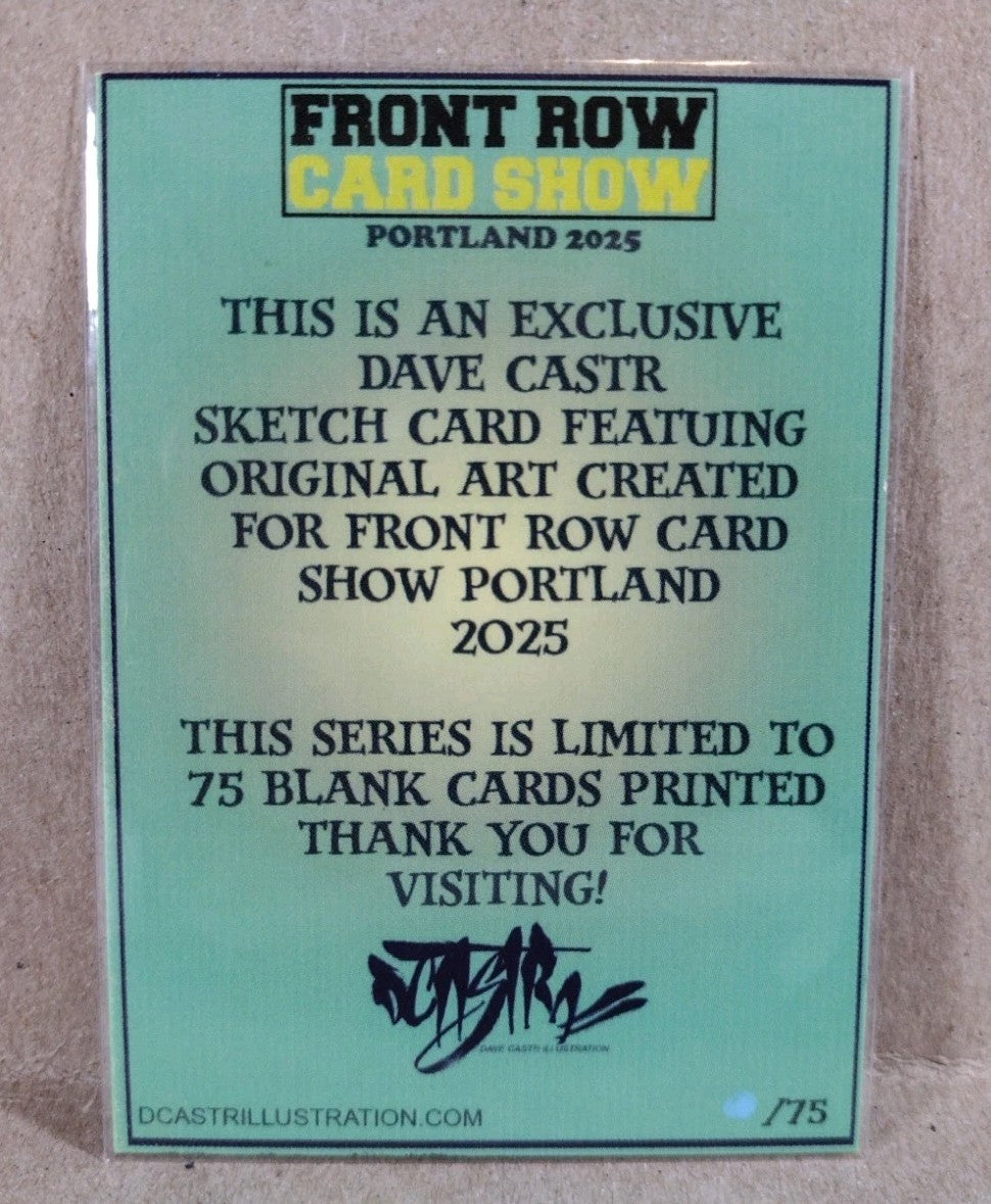 DCastr (2025) Front Row Show Exclusive Sketch Card W Original Sebastian Crab Art