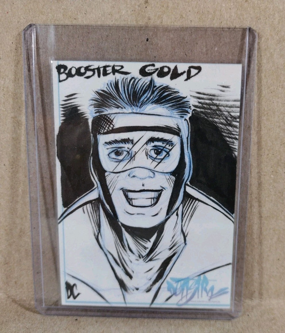 Dave Castr Crusin (2025) OAC Sketch Card W Original DC Comic Booster Gold Art