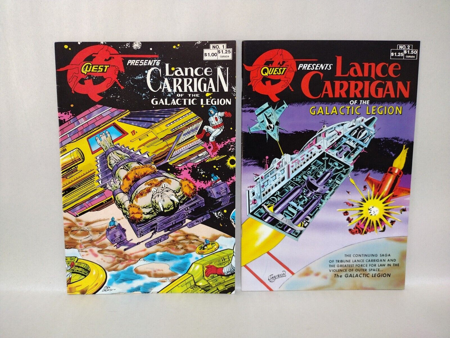 Quest Presents Lance Carrigan Of The Galactic Legion (1983) 1 2 Jay Disbrow VFNM