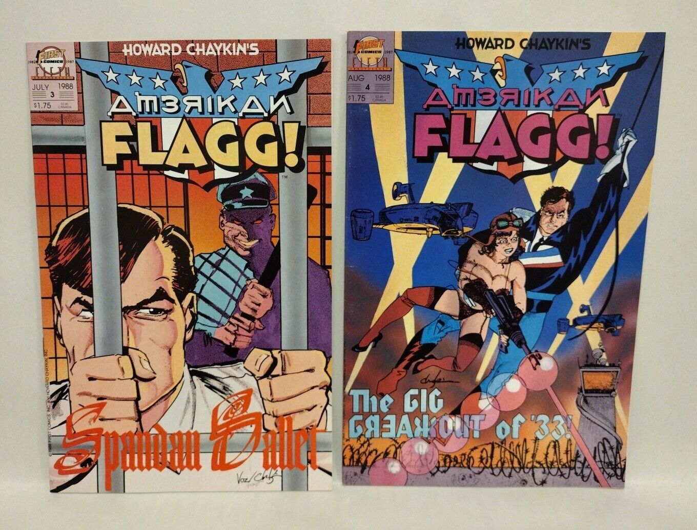 Amerikan Flagg (1988) Complete First Comics Vol 2 Lot Set #1-12 Howard Chaykin