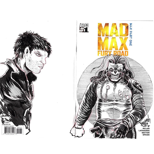 MAD MAX: FURY ROAD: MAX #1 Blank Variant Cover Comic W Original Art Dave Castr