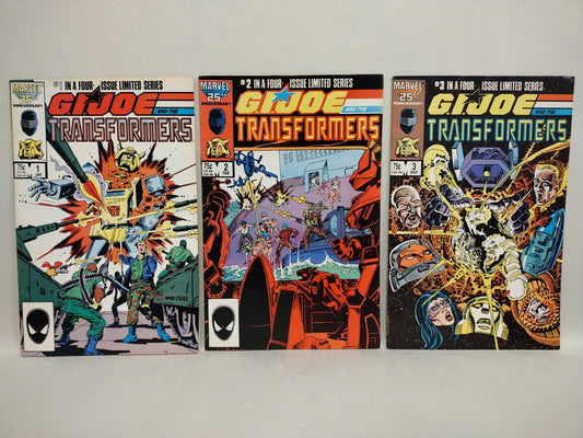 GI Joe Transformers (1987) Marvel Comic Mini-series Lot Set #1 2 3 Herb Trimpe 