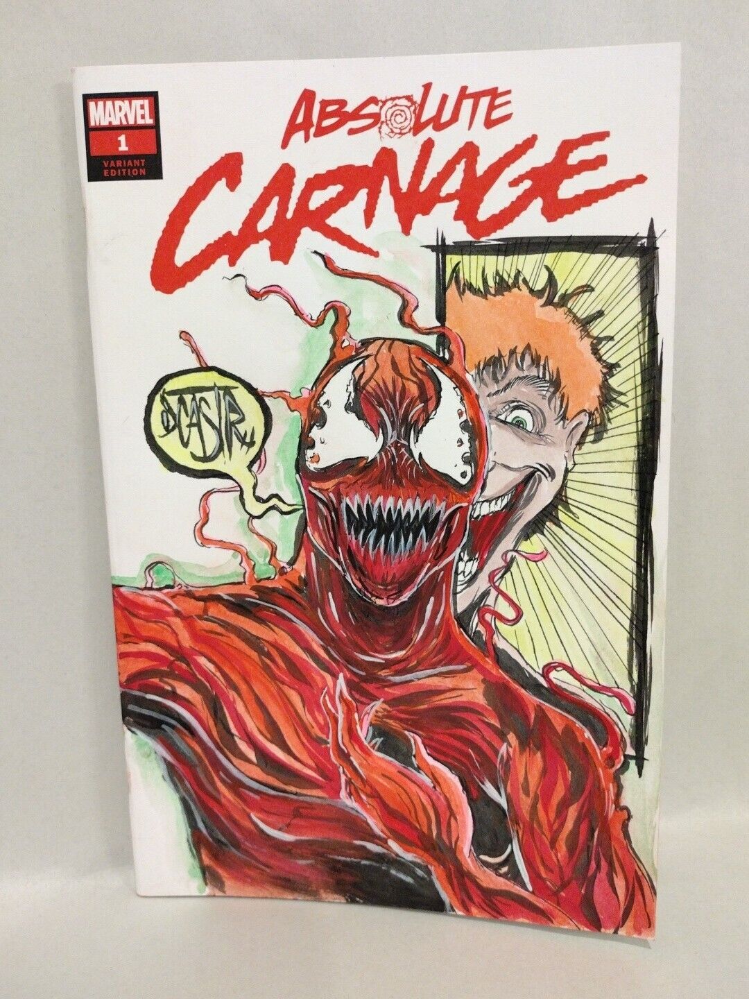 ABSOLUTE CARNAGE #1 Blank Sketch Variant Cover Comic W Original Dcastr Art