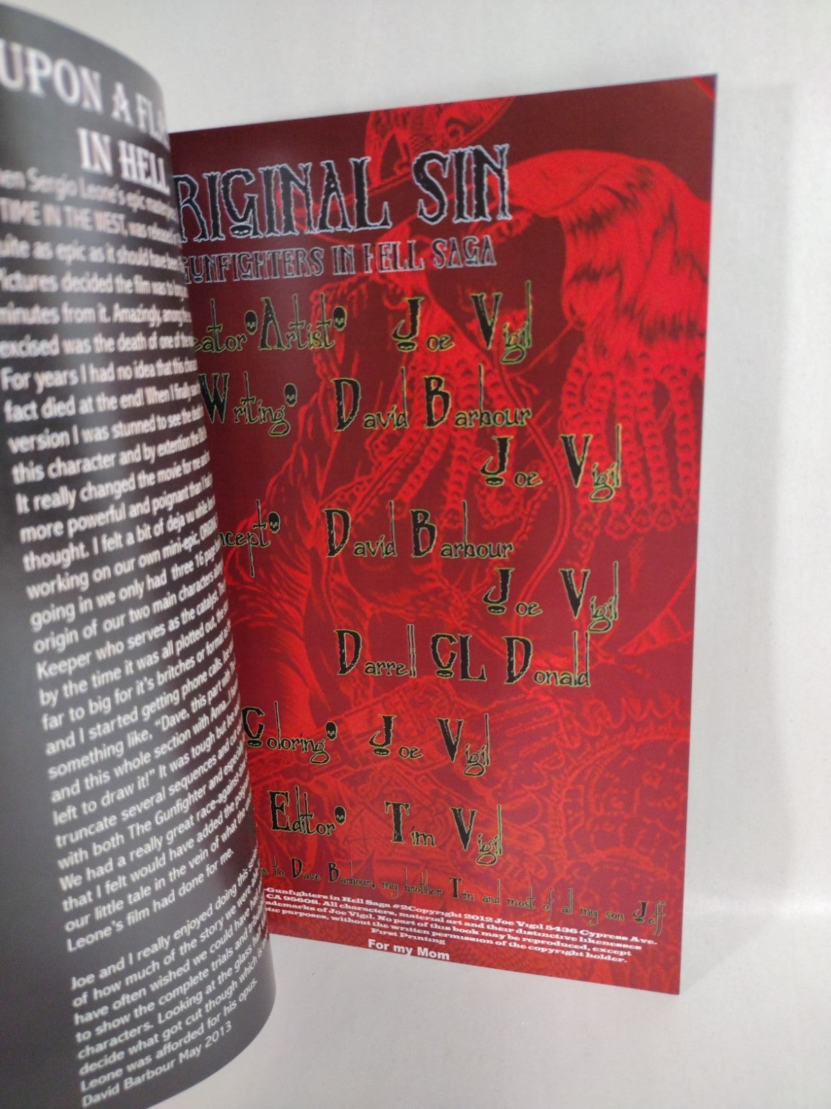Original Sin (2012) Complete Wild Angels Comic Set #1 2 3 Signed Joe Tim Vigil