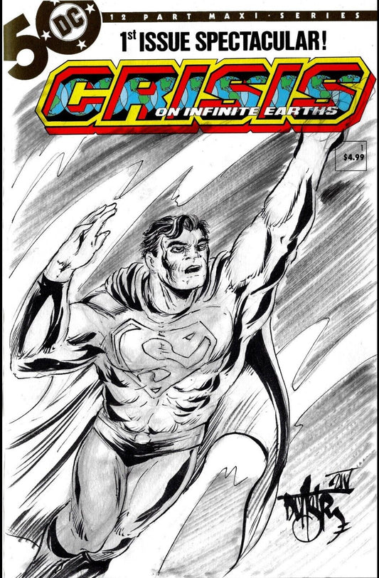 Crisis On Infinite Earths #1 (2024) DC Comic Variant Sketch Cover W Original Art