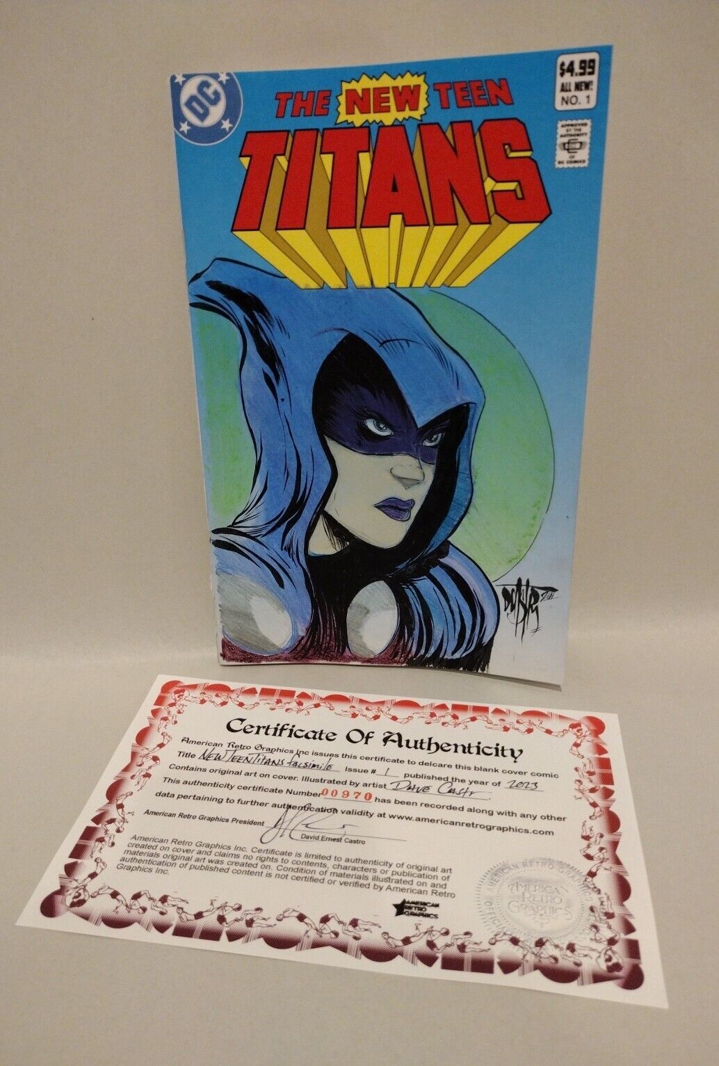 NEW TEEN TITANS #1 (2023) DC Comic Facsimile Ed Sketch Variant W Original Art