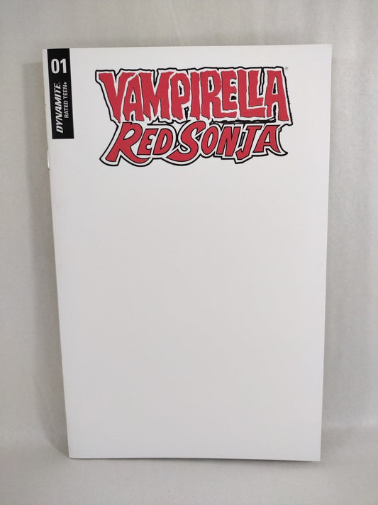 Vampirella Red Sonja #1 (2019) Dynamite Comic Blank Sketch Cover Variant 