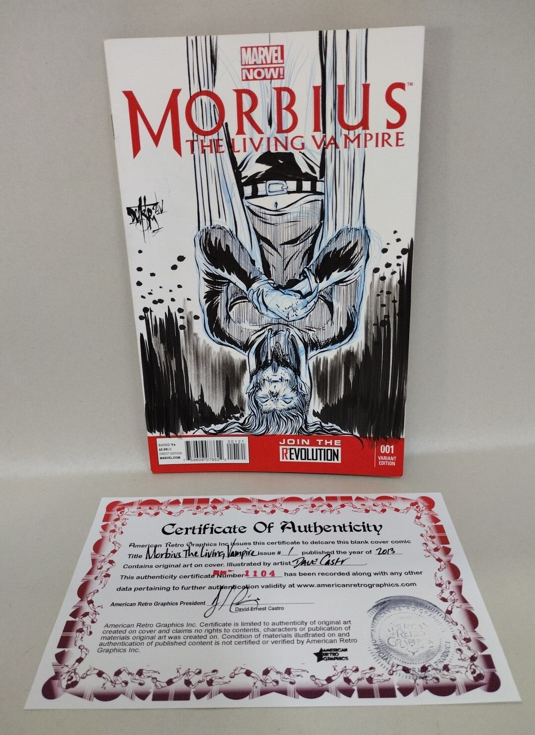Morbius The Living Vampire #1 (2013) Marvel Comic Sketch Variant w Orignal Art