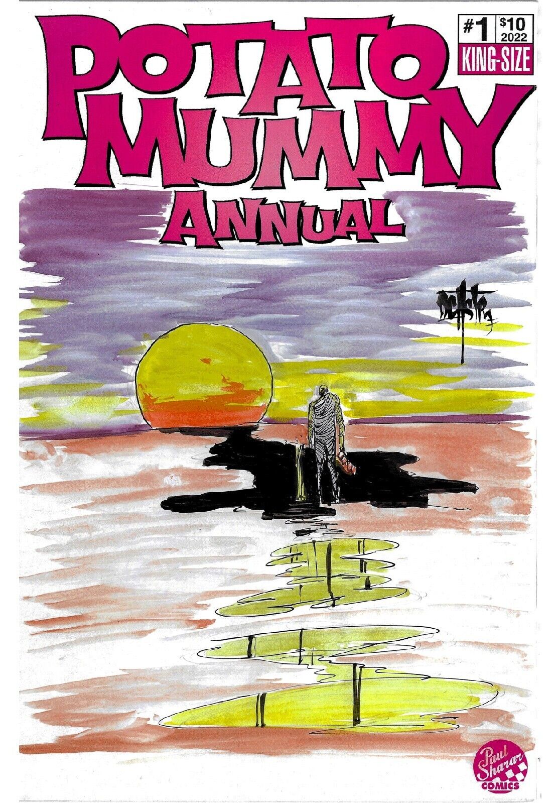 Potato Mummy Annual#1 (2022)Blank Cover Variant Comic W Original DCastr Art COA 