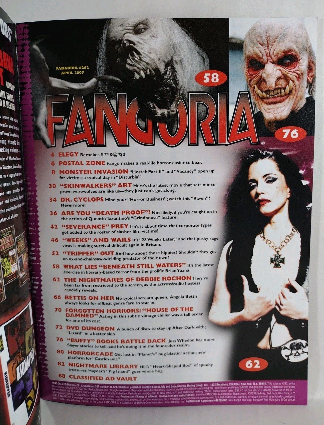 FANGORIA Magazine #262 (2006) Tarantino Death Proof 28 Week Later Skinwalkers NM