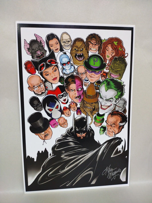 Batman Villains (2024) Signed Kevin Maguire Poster Print 12 X 18 W Holder